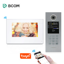 Bcom smart home system 5-user 7" touchscreen video intercom 4 wired tuya videophone systems